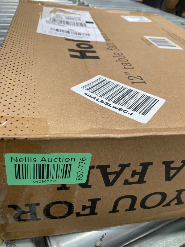 Photo 1 of **MISSING FAN BLADE**HOLMES 12" Table Fan, 75° Oscillation, 3 Speeds, 15° Adjustable Head Tilt, Ideal for Home, Bedroom or Office, Black