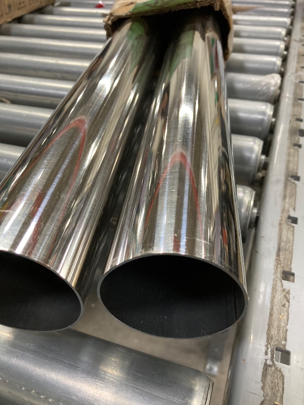 Photo 1 of 2.5 Inch Straight Pipe Stainless Steel T304 Tubing Piping 48 Inch Long 2.5" OD Tailpipe DIY Pipe, Pack of 2