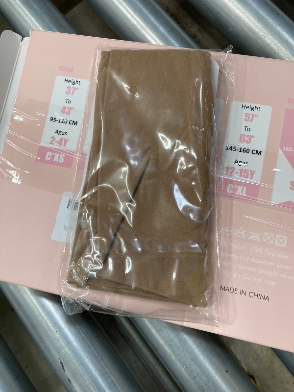 Photo 1 of ***(ONE PAIR ONLY)*** Yitoco Girls Seamless Ultra Soft Footed Leggings Tan for Kids Students School Stockings (1 Pair, Nude, 6-8 Years, YOTS01-SK-3CM)