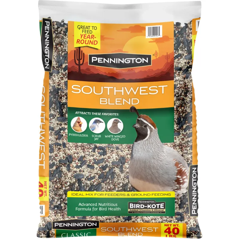 Photo 1 of 
Hero image 0 of Pennington Southwest Blend Wild Bird Food, 40 lbs., 1 Pack, Dry, 0 of 10





100+ bought since yesterday, try a subscription
Visit the Pennington Store
Pennington Southwest Blend Wild Bird Food, 40 lbs., 1 Pack, Dry