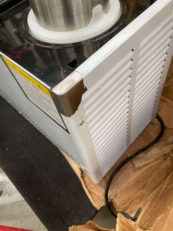 Photo 1 of ***(SELLING AS PARTS ONLY-BROKEN)***SCUFF/SCRATCHES, DIRTY, DENTS, VINYL PEELING, BOX RIPPED/TORN)***  VEVOR Commercial Beverage Dispenser,9.6 Gal,12L 3 Tanks Ice Tea Drink Machine,620W 304 Stainless Steel Juice Dispenser with 41?-53.6? Thermostat Control