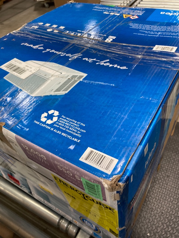 Photo 1 of ***DENT ON SIDE AND BACK**Midea 12,000 BTU Smart Inverter Air Conditioner Window Unit with Heat and Dehumidifier – Cools up to 550 Sq. Ft., Energy Star Rated, Quiet Operation, Electronic Controls, Remote Control, White