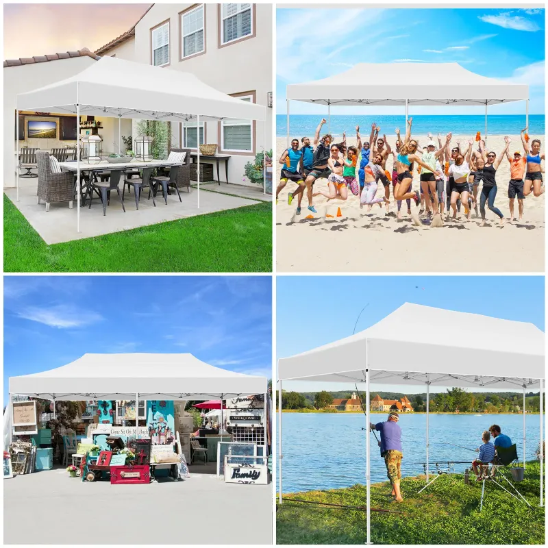 Photo 1 of GVDV 10x20 FT Pop up Canopy tent with Removable Sidewalls, Instant Canopies Portable Gazebo, UV Resistant Waterproof, Enclosed Canopy Tent for Outdoor Events, Patio, Backyard, Party, Parking
