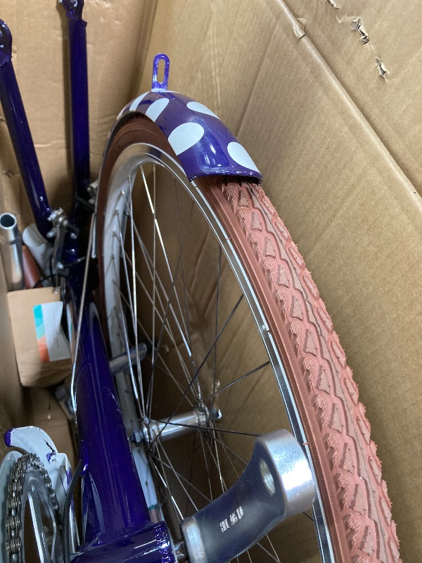 Photo 1 of ***(FRAME SLIGHTLY WARPED, PAINT CHIPS, OPEN BOX, SOME SCUFFS/SCRATCHES)***sixthreezero A/O Reach Your Destination Women's Limited 7-Speed Hybrid Commuter, Navy & White Spots  ***(FRAME SLIGHTLY WARPED, PAINT CHIPS, OPEN BOX, SOME SCUFFS/SCRATCHES)***