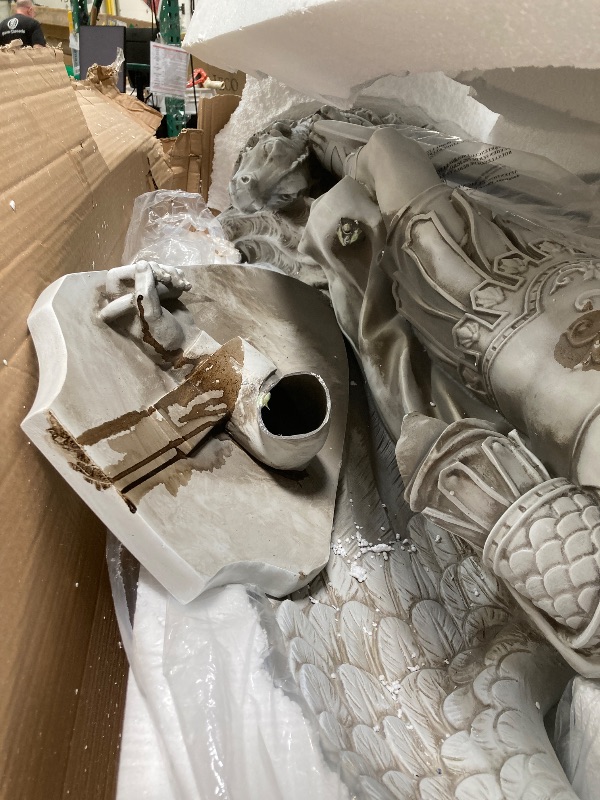 Photo 1 of ***with damages, broken, see the photos**Avalon Gallery Garden Statue - Archangel Saint Michael The Warrior Indoor/Outdoor Catholic Sculpture, 48" Tall, Large