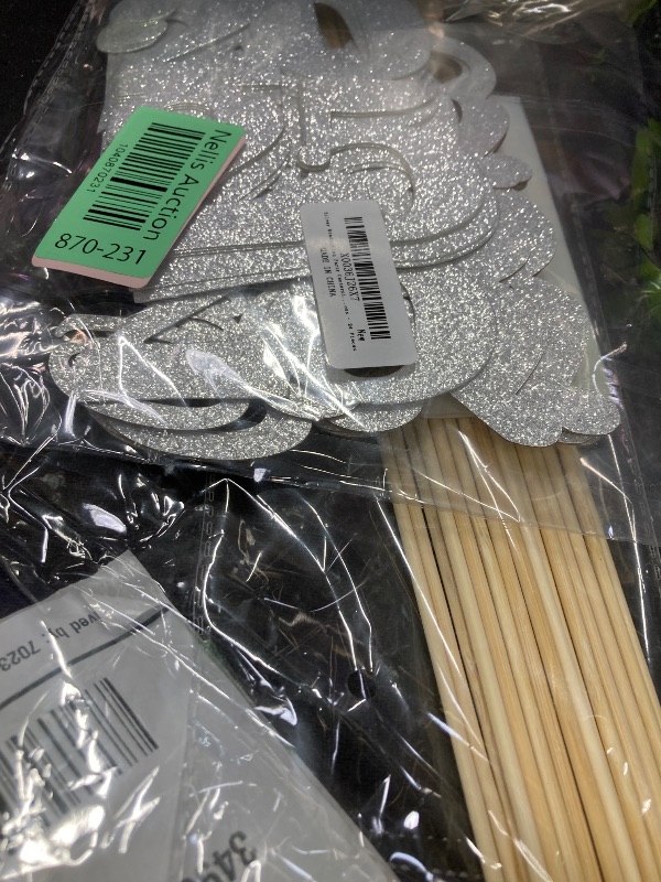 Photo 1 of 24Pcs Silver 2025 Graduation Centerpiece Sticks, Graduation Party Centerpieces for Tables 2025 Silver Class of 2025 Graduation Table Centerpieces Decorations