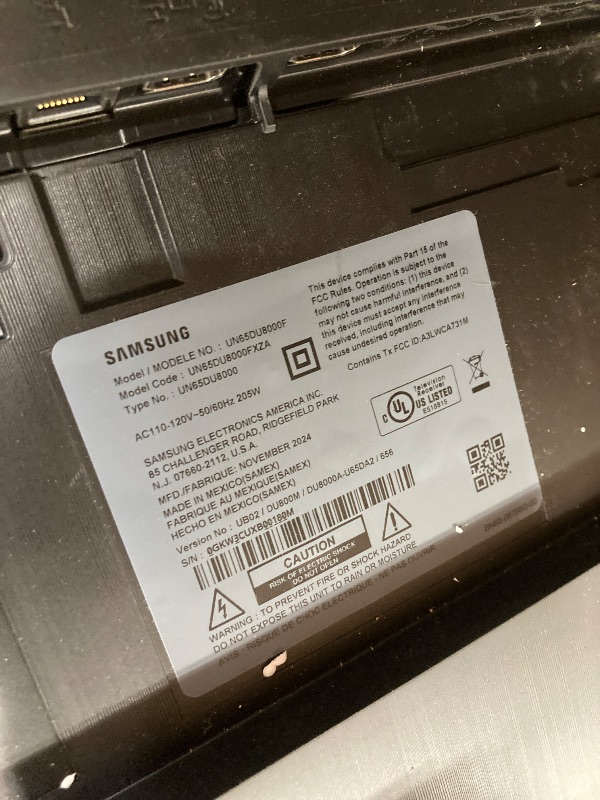 Photo 1 of ***PARTS ONLY***
Samsung 65-Inch Class 4K Crystal UHD DU8000 Series HDR Smart TV w/Object Tracking Sound Lite, Motion Xcelerator, Ultra Slim Design, Gaming Hub, Alexa Built-in (UN65DU8000, 2024 Model)