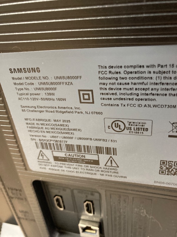 Photo 1 of ***PARTS ONLY***
Samsung 65-Inch Class Crystal UHD U8000F 4K Smart TV (2025 Model) Endless Free Content, Crystal Processor 4K, MetalStream Design, Knox Security, Alexa Built-in