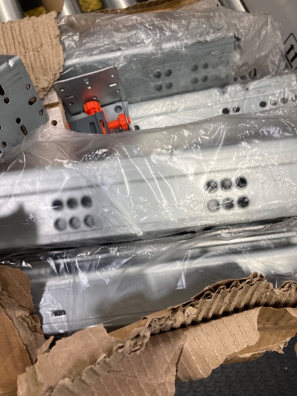 Photo 1 of 10 Pairs of 18 Inch Soft Close Undermount Drawer Slides Full Extension Concealed Drawer Rails with Mounting Screws,3D Locking Device and Brackets