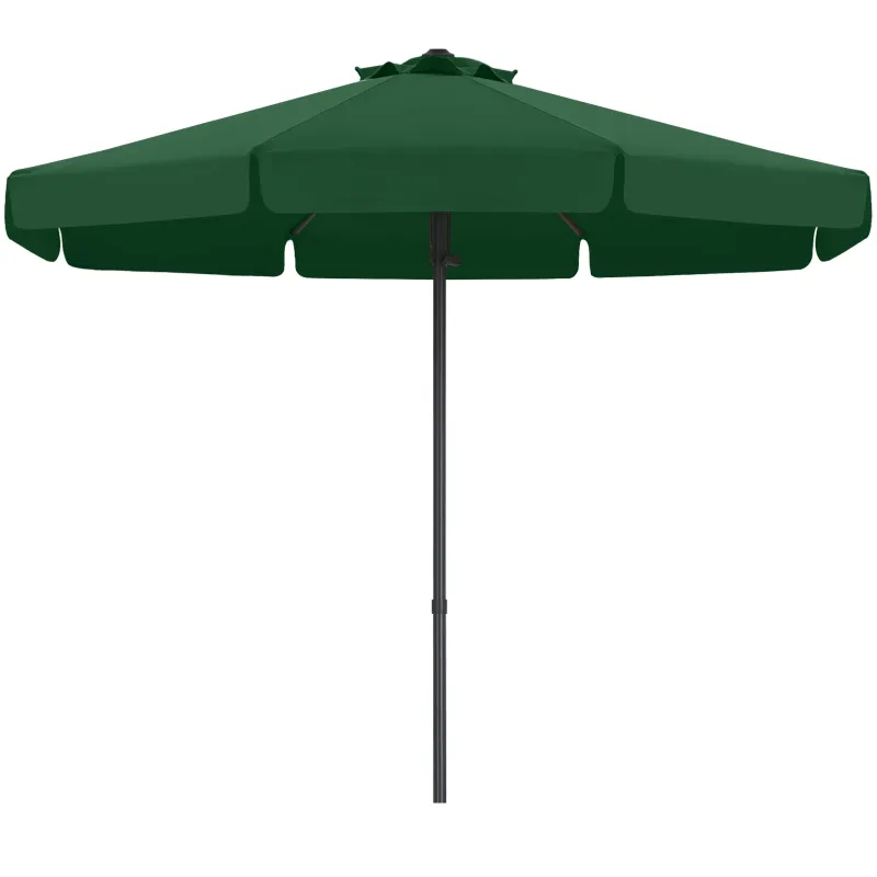 Photo 1 of ABCCANOPY 10ft Outdoor Market Hand Push Patio Umbrella With Hanging Edge,12+Colors, Green