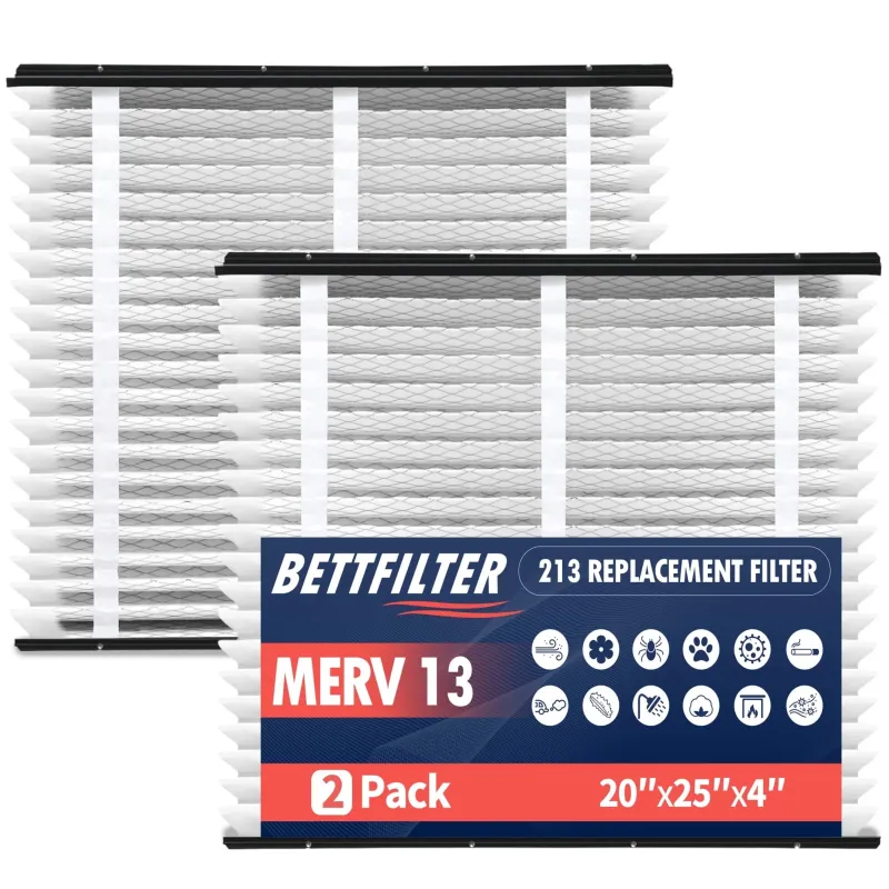 Photo 1 of 2 Pack 213 Replacement Filter,MERV 13 20x25x4,Compatible with AprilAire Whole House Air Purifiers 1210, 1620, 2120, 2200, 2210, 2216, 3210, 4200, or Space-Gard 2200 with Upgrade Kit 1213