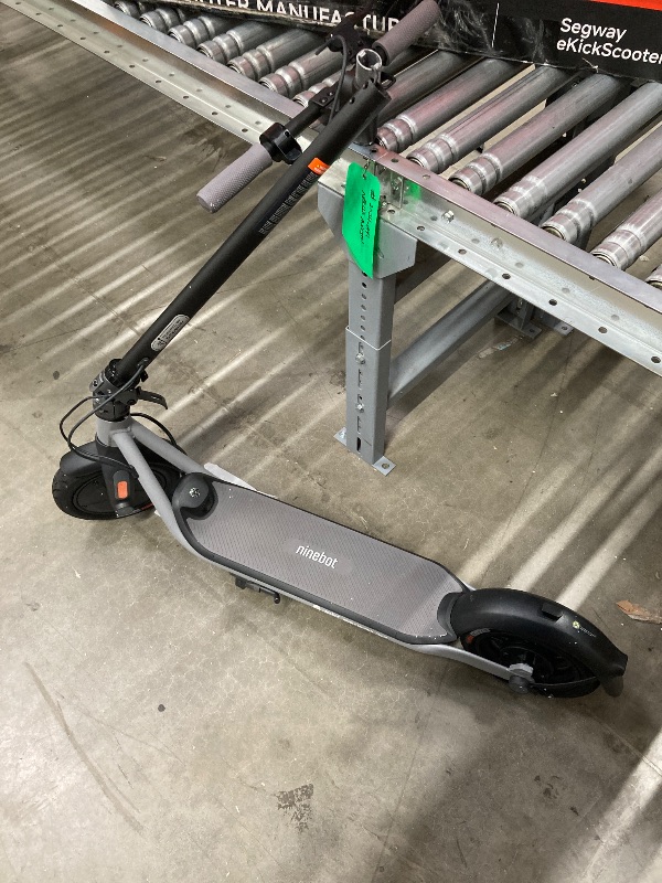 Photo 1 of ***(NOT IN ORIGINAL BOX, SEE ALL PHOTOS OF ACTUAL ITEM, SOME SCUFFS/SCRATCHES, BOX RIPPED/TORN)***
Segway Ninebot Pro Electric Scooter, 15.5 mph Top Speed, Front Suspension (E2P2 Only), Portable Kick Scooter for Adults,