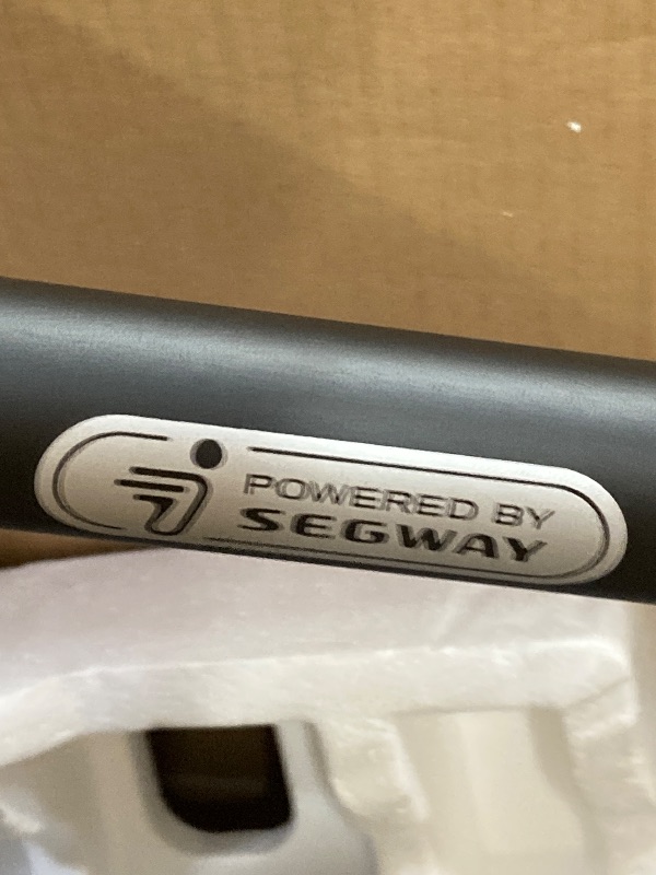 Photo 1 of ***(NOT IN ORIGINAL BOX, SEE ALL PHOTOS OF ACTUAL ITEM, SOME SCUFFS/SCRATCHES, BOX RIPPED/TORN)***
Segway Ninebot Pro Electric Scooter, 15.5 mph Top Speed, Front Suspension (E2P2 Only), Portable Kick Scooter for Adults,