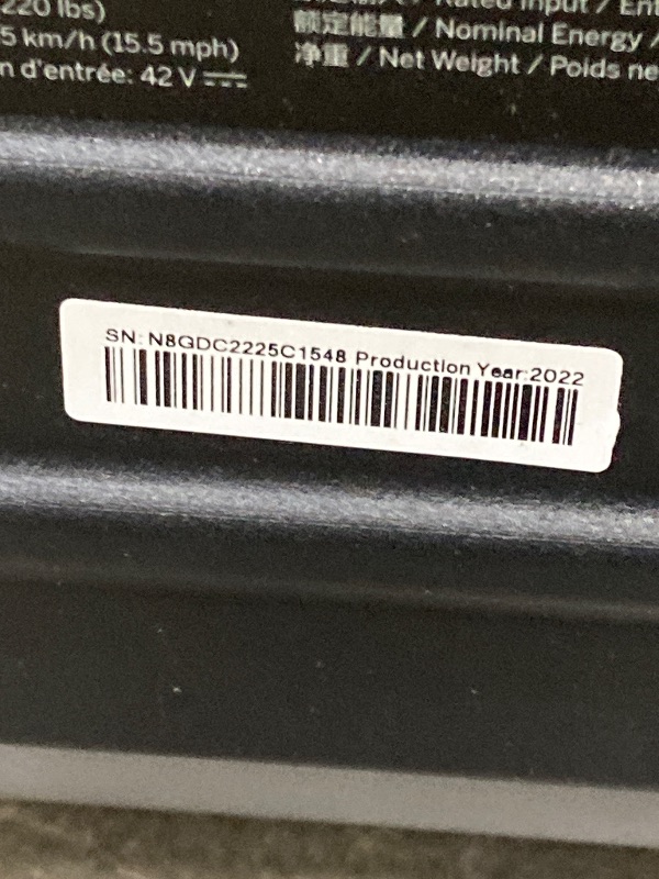 Photo 1 of ***(NOT IN ORIGINAL BOX, SEE ALL PHOTOS OF ACTUAL ITEM, SOME SCUFFS/SCRATCHES, BOX RIPPED/TORN)***
Segway Ninebot Pro Electric Scooter, 15.5 mph Top Speed, Front Suspension (E2P2 Only), Portable Kick Scooter for Adults,