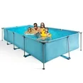 Photo 1 of ***ONLY FRAME PARTS/MISSING PARTS***Naipo Swimming Pool Above Ground Outdoor 15ft Rectangle Frame Pool Type 178" x 87" Swimming Pool with Metal Frame for Backyard Use