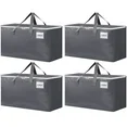 Photo 1 of 4 Pack Totes for Storage Large Moving Bags Heavy Duty?Moving Boxes with Zippers Top and Sturdy Handles, Dorm Storage Bags for Space Saving and Packing,Collapsible Movin
