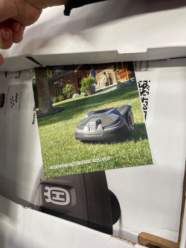 Photo 1 of ****HEAVLY USED****Husqvarna 970471745 Automower 415X Robotic Lawn Mower with GPS Assisted Navigation, Automatic Lawn Mower with Self Installation for Small to Medium Yards (0.4 Acre)