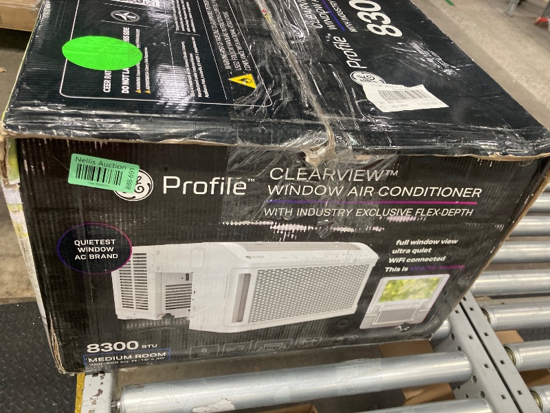 Photo 1 of ***DENTS***Profile AHTT08BC Clearview Air Conditioner 8,300, WiFi Enabled, Ultra Quiet for Medium Rooms up to 350 Sq. FT, Full Window View with Easy Installation, Flex-Depth Design, 8300 BTU, White