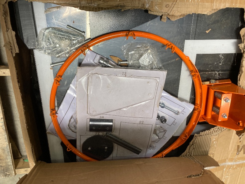 Photo 1 of Basketball Hoop Outdoor,Portable Basketball Hoop System Adjustable Height 5.7-10ft 45in Backboard Basketball Goal for Kids Teen and Adult Shadow Black