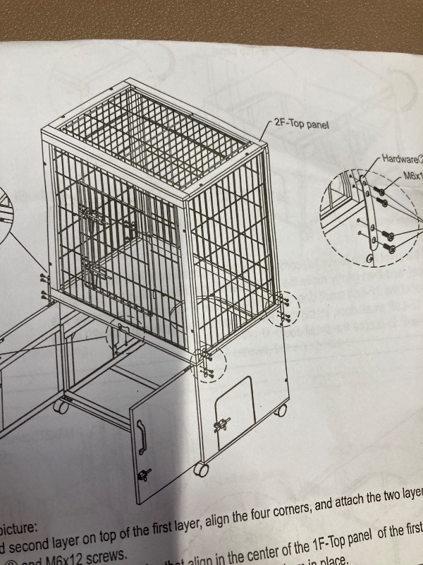 Photo 1 of 
Megidok Furniture Cat Cages Indoor with Wooden Hidden Litter Box Enclosure Built-in Urine Cover Cat Kennel Cat Crates Cat Playpen - Rustic Brown

