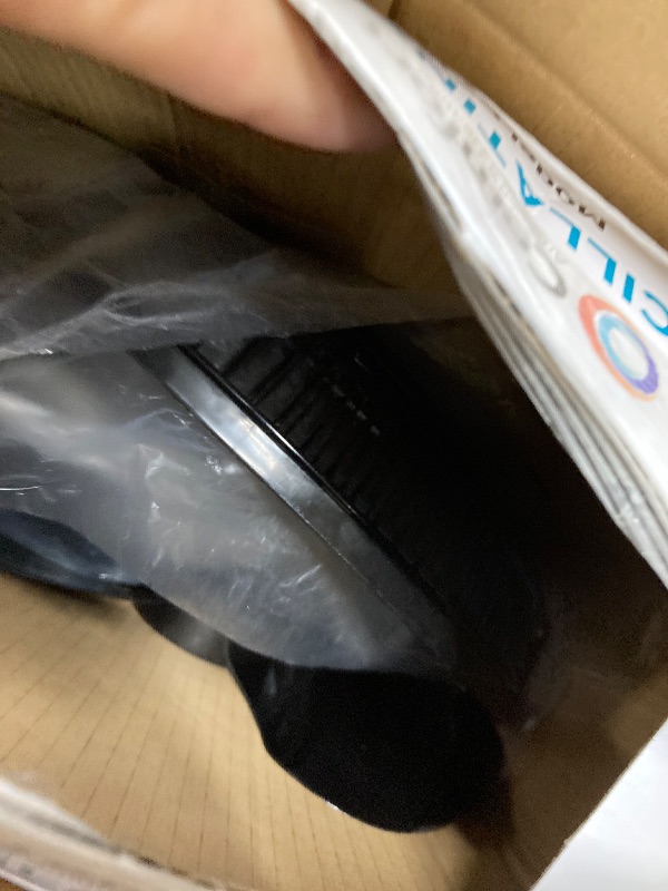 Photo 1 of Comfort Zone Oscillating Table Fan with Adjustable Tilt, Convenient Push Button Controls, Quiet, 12 inch, 3 Speed, Desk Fan, Airflow 7.25 ft/sec, Ideal for Home, Bedroom, Dorm & Office, CZ121BK