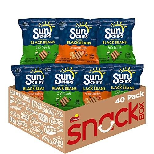 Photo 1 of ***BB 6/17/25**SunChips Multigrain Snacks, Black Bean Variety Pack, 1 Ounce (Pack of 40)
