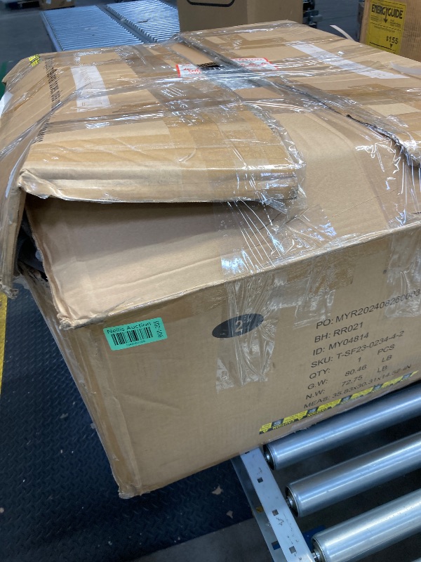Photo 1 of **BOX 2 OF 2 ONLY/INCOMPLETE SET**ZIGHTH 81-Inch Chenille Queen RV Sleeper Pull Out Sofa Bed with Adjustable Backrest and Pillow for Small Place, Bedroom, Apartment (Light Gray) *** MISING BOXES***