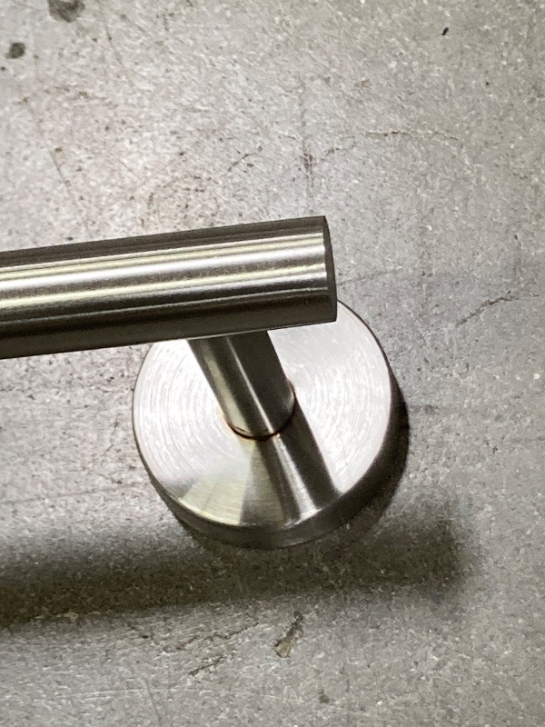 Photo 1 of 6-Piece Bathroom Hardware Set,  16" Towel Bar with 5 Lightweight  Adhesive Hooks, Wall Mounted Rust-Resistant Modern Bathroom Accessories Kit***(ORIGINAL STOCK PHOTO NOT AVAILABLE)***