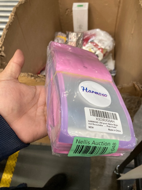 Photo 1 of 100Pcs Holographic Packaging Bags 4x6 Inch Resealable Foil Mylar Bags for Small Business Party Favor Pouch Packaging and Sample Storage (Pink)