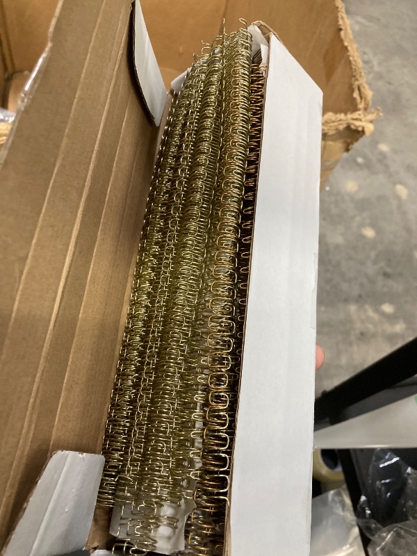 Photo 1 of 100 Pack Metal Twin Loop Binding Wire Coils, 32-Loop, 3/8" Mixing Color Double Loop Wire Binding Rings Wire, 3:1 Pitch, Multi Color Binding Spirals 10mm