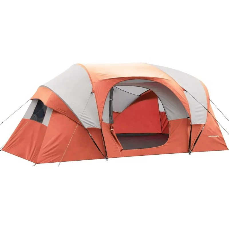 Photo 1 of 10 Person Camping Tent - Portable Easy Set Up Family Tent for Camp, Windproof Fabric Dome Tent Outdoor for Hiking, Backpacking, Traveling-14'x11'x74in(H)
