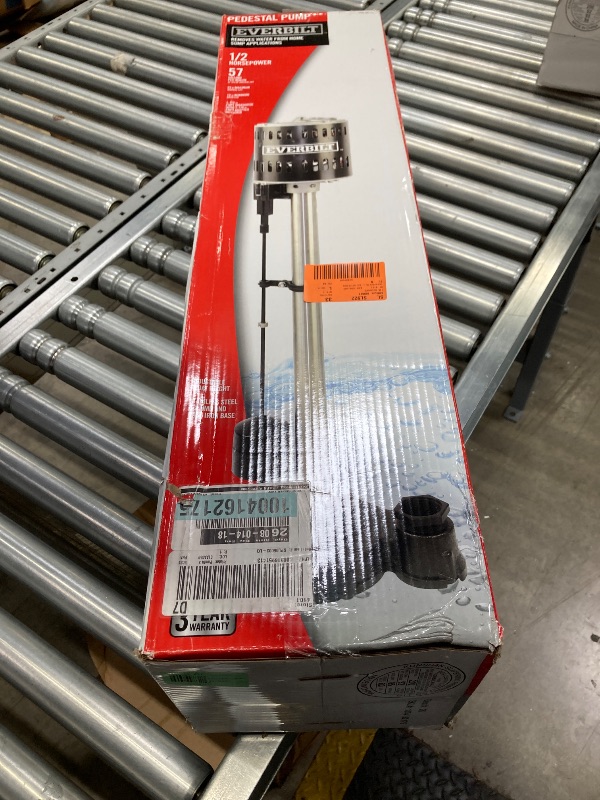 Photo 1 of 1/2 HP Stainless Steel and Cast Iron Pedestal Sump Pump
