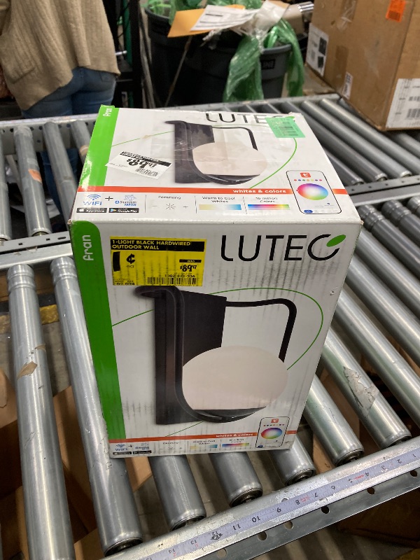 Photo 1 of 1-Light Black Outdoor Smart WiFi Wall Mount Lantern Sconce with A19 Smart Light Bulb Included

