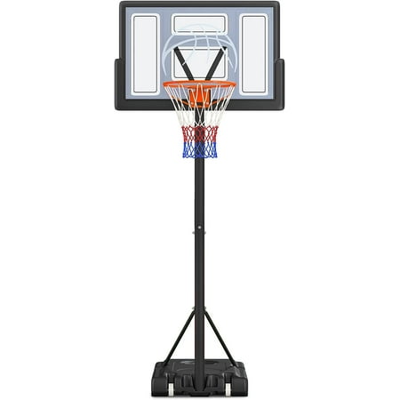 Photo 1 of ***MISSING PARTS/JUST THE BASE**Portable Basketball Hoop Goal System Height Adjustable 4.4ft - 10ft with 44 Inches PVC Backboard for Indoor Outdoor Grey
