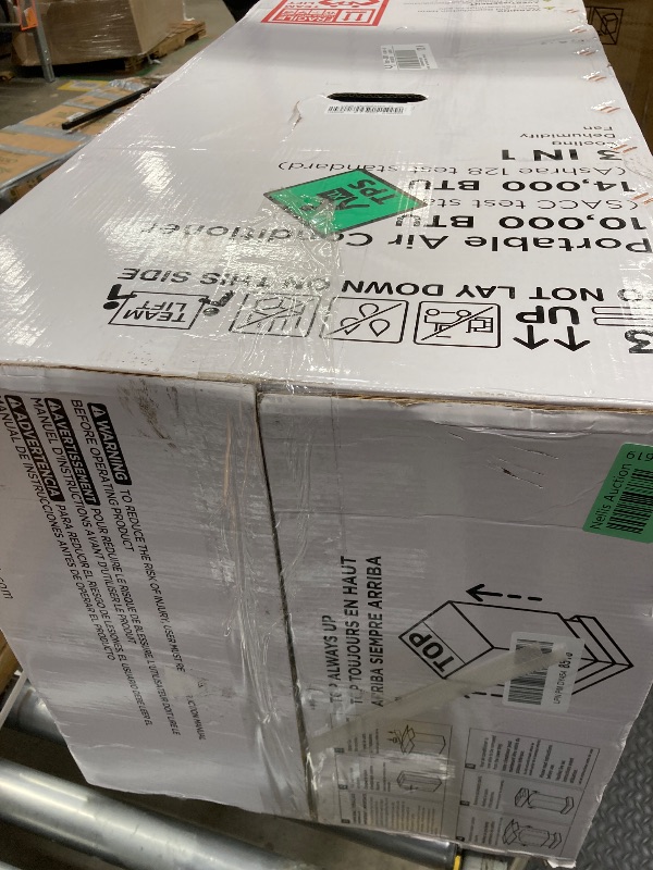 Photo 1 of 14,000 BTU Portable Air Conditioner Cools Up to 700 Sq.Ft, 3-IN-1 Energy Efficient Portable AC Unit with Remote Control & Installation Kits for Large Room, Campervan, Office, Temporary Space