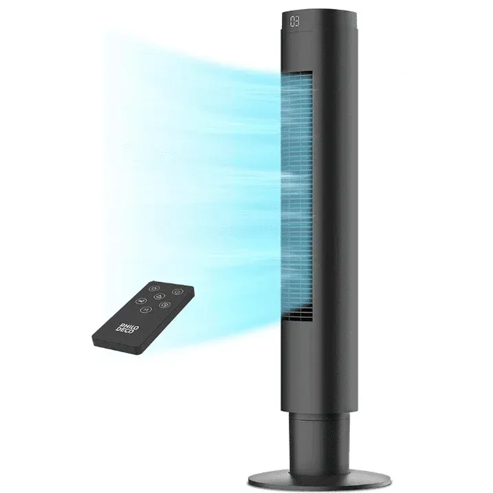 Photo 1 of ***WORKS BUT SCREEN DONT LIGHT UP**Tower Fans for Home,80 ° Vibration Remote Control Vertical Floor Fan, Silent Bedroom Fan, 4 Speeds, Multiple Modes, 9-Hour Timer, Bladeless Floor Fan, Led Display Screen, Black