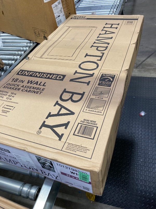 Photo 1 of 18 in. W X 12 in. D X 42 in. H Ready to Assemble Wall Kitchen Cabinet in Unfinished with CLICKREADY Technology
