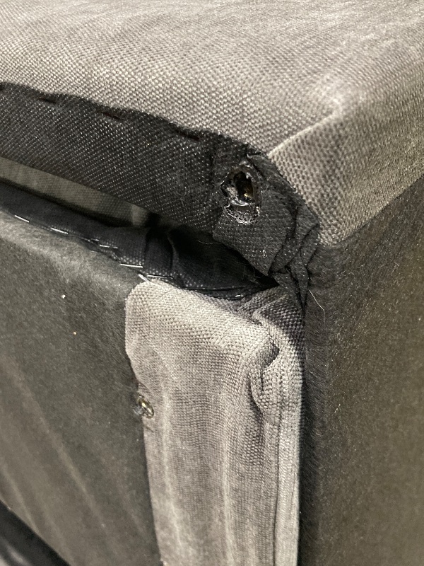 Photo 1 of  BOX 1 ONLY Merax 119.5" Upholstered 3 Seater Sofa, Comfy Cloud Couch with 2 Storage Units, Modern Deep Seat for Living Room Bedroom Apartment, Gray