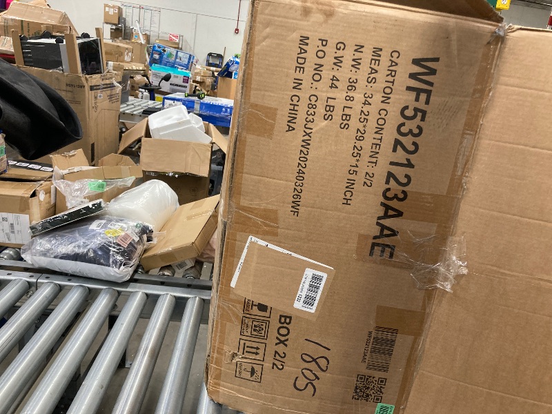 Photo 1 of  BOX 1 ONLY Merax 119.5" Upholstered 3 Seater Sofa, Comfy Cloud Couch with 2 Storage Units, Modern Deep Seat for Living Room Bedroom Apartment, Gray