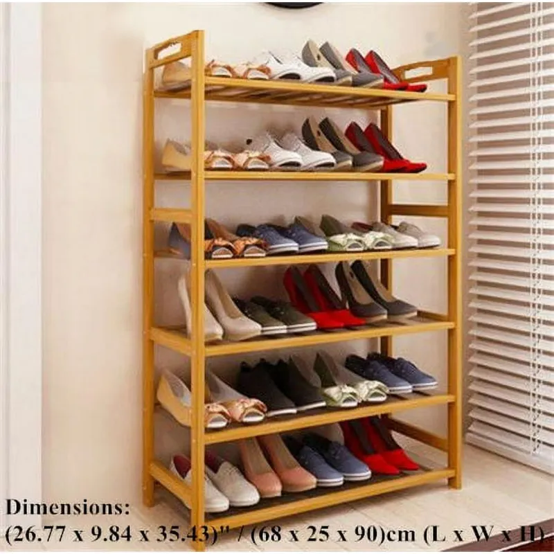 Photo 1 of ***PARTS ONLY***
Zimtown 6 Tier Natural Wood Bamboo Shelf Entryway Storage Shoe Rack Home Furniture

