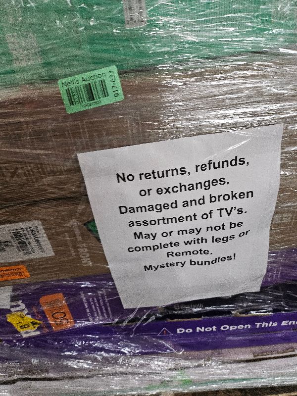 Photo 1 of 10 Count Non Functional Mystery TV Bundle. This Item is Non Refundable, Non Exchangeable, and Non Returnable. 
