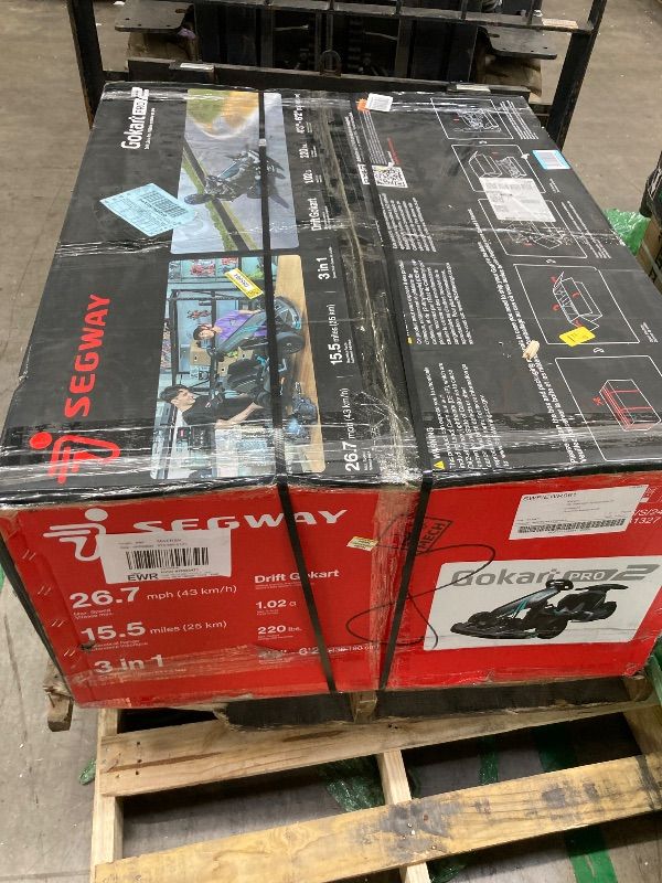 Photo 1 of ***MISSING PARTS/DAMAGED STEERING WHEEL-SEE PICS***Segway Gokart Pro2 Electric Go Kart (25km Max Range / 43km/h Top Speed) - Dark Grey Model: N3M432