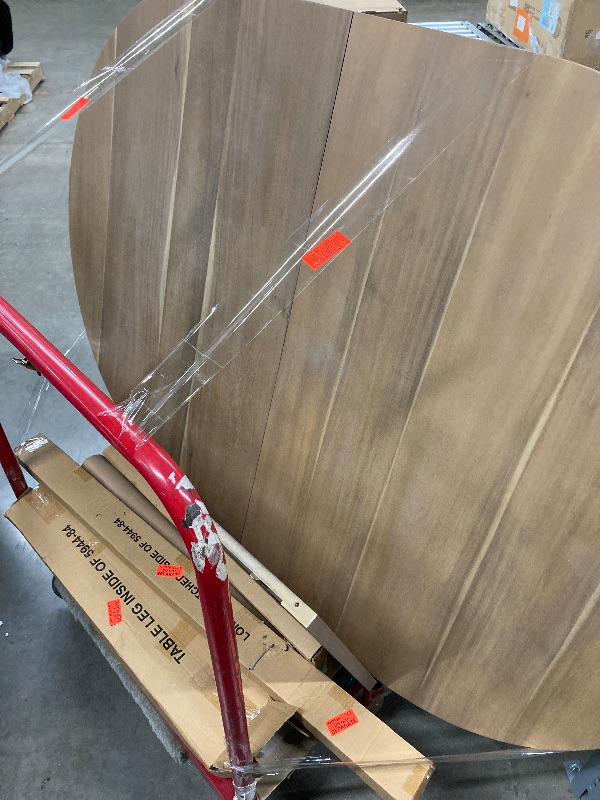 Photo 1 of ***DAMAGE -MISSING PART -SELLING AS IS -PARTS ONLY*** 


Lexicon 42"x 84" Oval Dining Table for 6 People, Extendable Wooden Dinner Table with Sturdy Base, for Kitchen/Dining Room, Easy Assembly, Natural