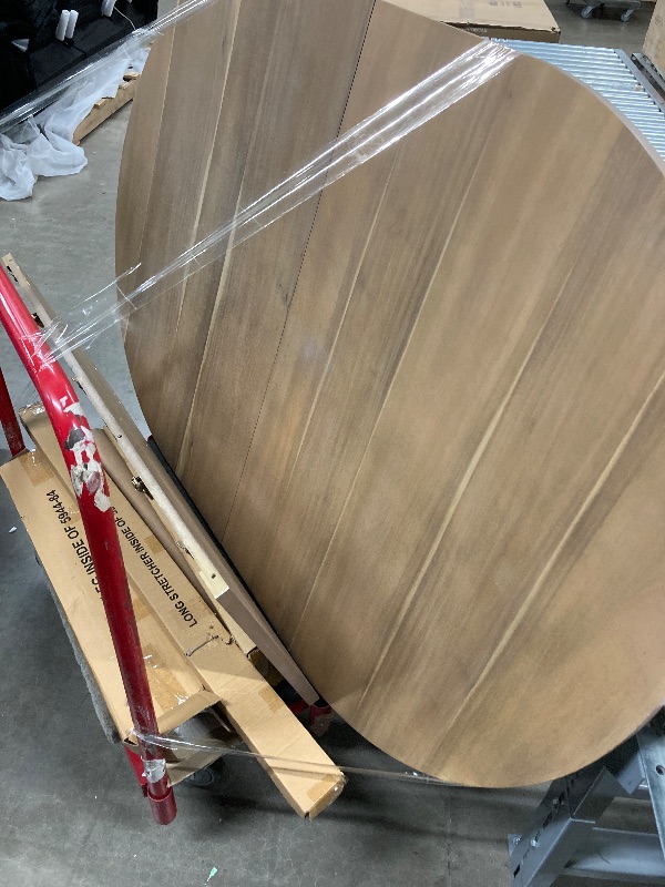 Photo 1 of ***DAMAGE -MISSING PART -SELLING AS IS -PARTS ONLY*** 


Lexicon 42"x 84" Oval Dining Table for 6 People, Extendable Wooden Dinner Table with Sturdy Base, for Kitchen/Dining Room, Easy Assembly, Natural