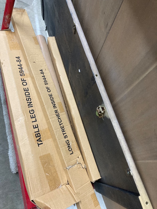 Photo 1 of ***DAMAGE -MISSING PART -SELLING AS IS -PARTS ONLY*** 


Lexicon 42"x 84" Oval Dining Table for 6 People, Extendable Wooden Dinner Table with Sturdy Base, for Kitchen/Dining Room, Easy Assembly, Natural