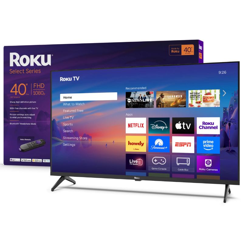 Photo 1 of ***BROKEN*NON RETURNABLE*NON REFUNADABLE*NO EXCEPTIONS***Roku Smart TV 2025 – 40-Inch Select Series, 1080p Full HD TV – Roku TV with Voice Remote – Flat Screen LED Television with Wi-Fi for Streaming Live Local News, Sports, Family Entertainment***BROKEN*
