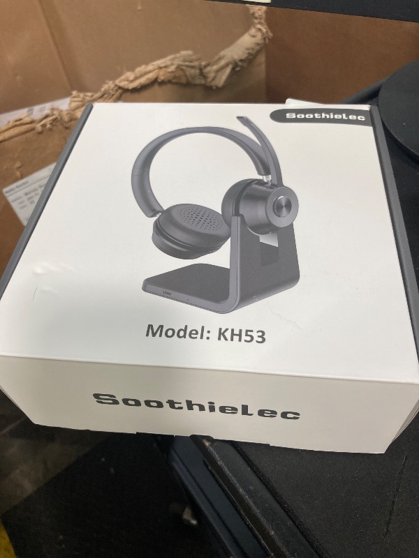 Photo 1 of (Upgraded Version) Wireless Headset, Bluetooth Headset with Noise Cancelling Microphone, Best Headphones with Mic Mute & USB Dongle for PC/Computer/Laptop/Cell Phones/Remote Work/Call Center