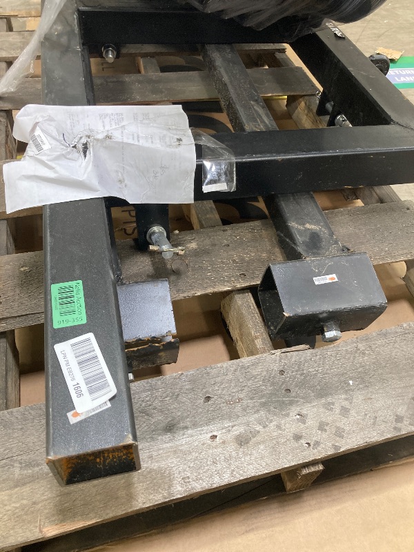 Photo 1 of ****DAMAGED -SELLING AS PARTS ONLY*** 1500 LBS Capacity 3 Point Hitch Pallet Fork for Category 1 Tractors - Heavy Duty Adjustable Pallet Fork Attachments for Material Handling