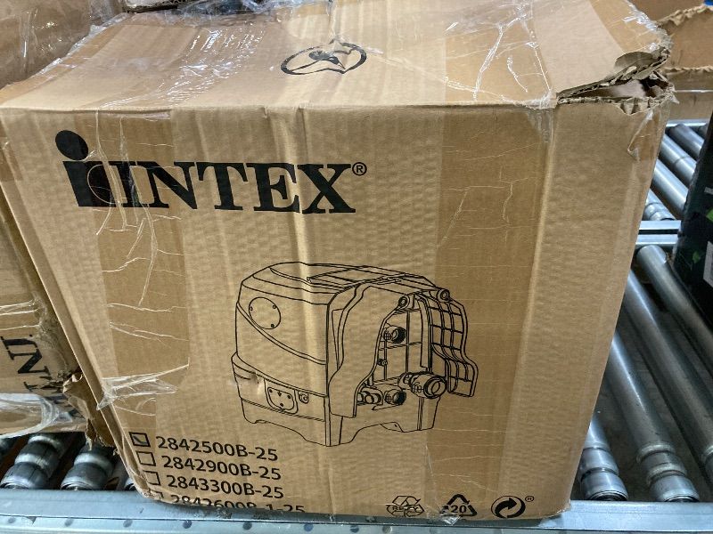 View 3 of ***MISSING PARTS-ONLY/2 BOXES**** INTEX 28425EH PureSpa Bubble Massage Spa Set Outdoor Inflatable Portable Hot Tub, Includes Energy Efficient Spa Cover, Saltwater System Ready, 4 Person, 77in x 28in