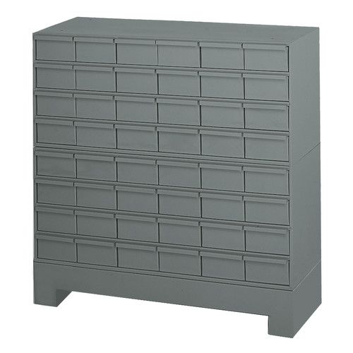 Photo 1 of ***HAS DENTS ON TOP CORNER**Durham 017-95 Prime Cold Rolled Steel Cabinet, 48 Drawer, 12-1/4" Length x 34-1/8" Width x 33-3/4" Height, Gray Powder Coat Finish